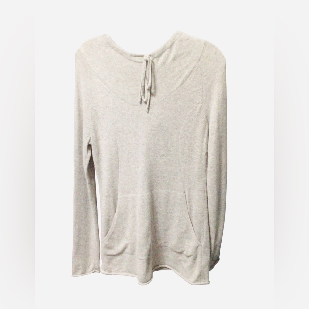 Athleta Heather Gray Tie-Back Sweatshirt